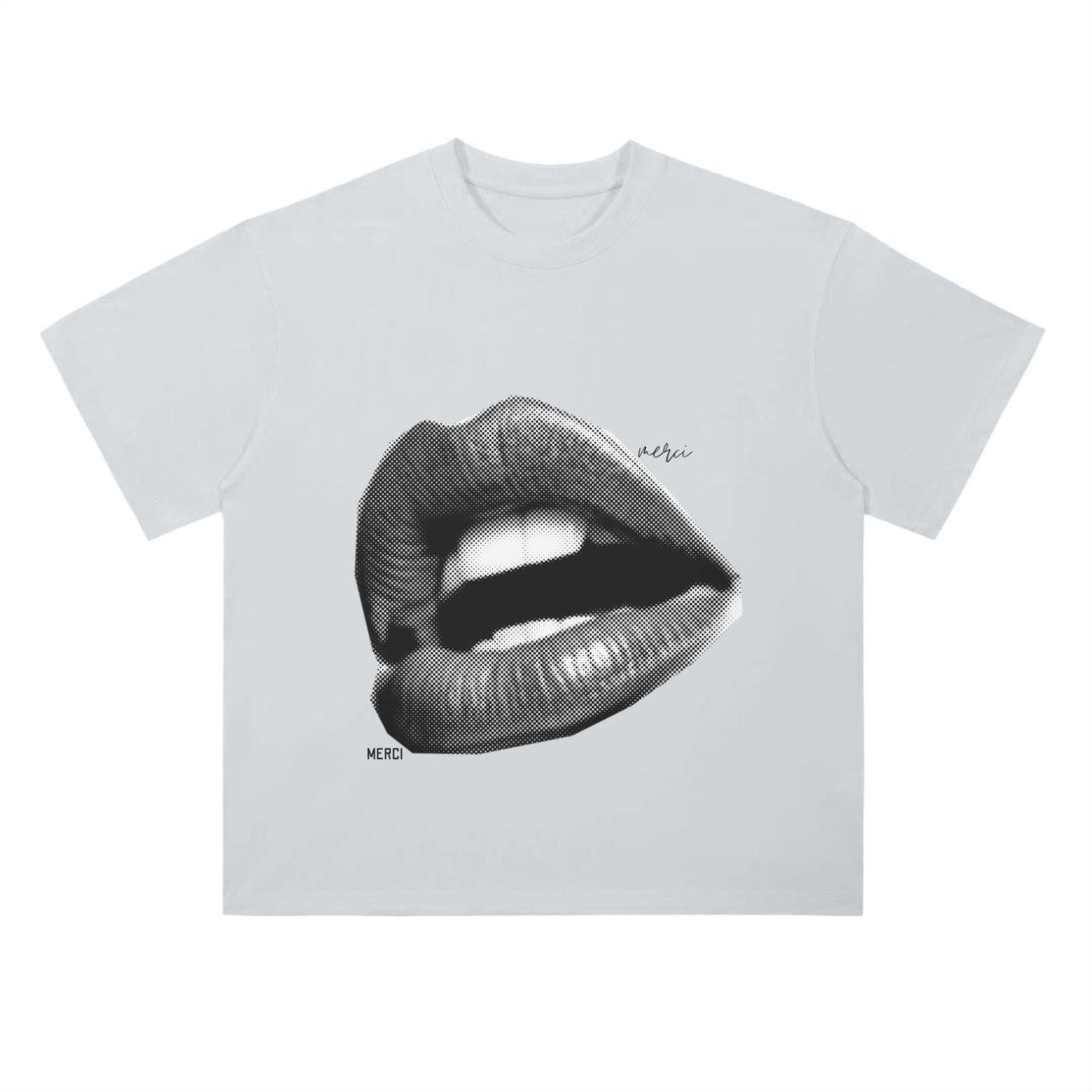 Vintage Lips Drop Shoulder Tee