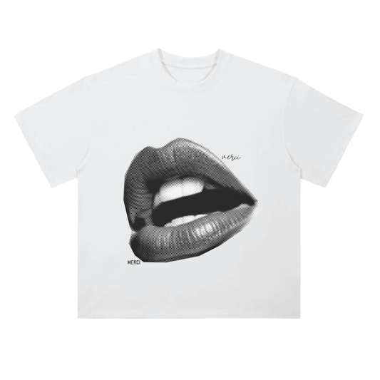 Vintage Lips Drop Shoulder Tee