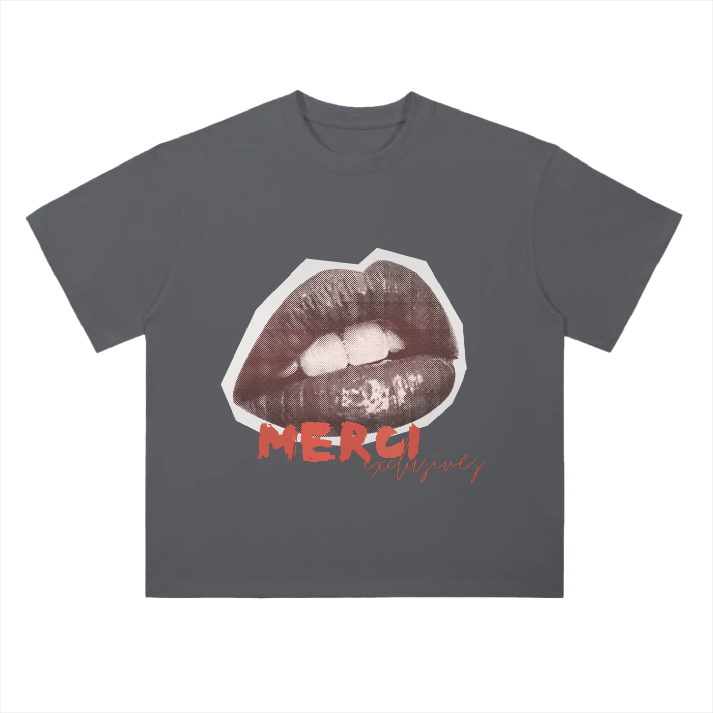 Collage Kiss Drop Shoulder Tee