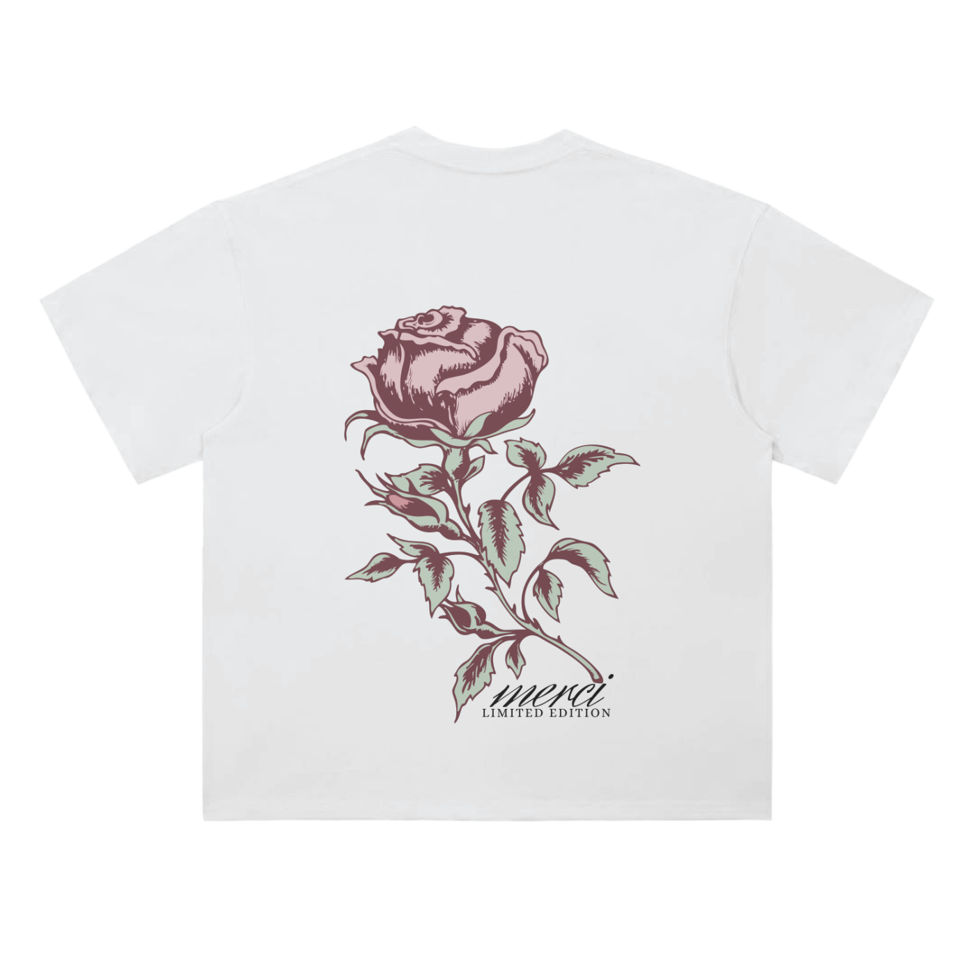 Antique Rose Drop Shoulder Tee