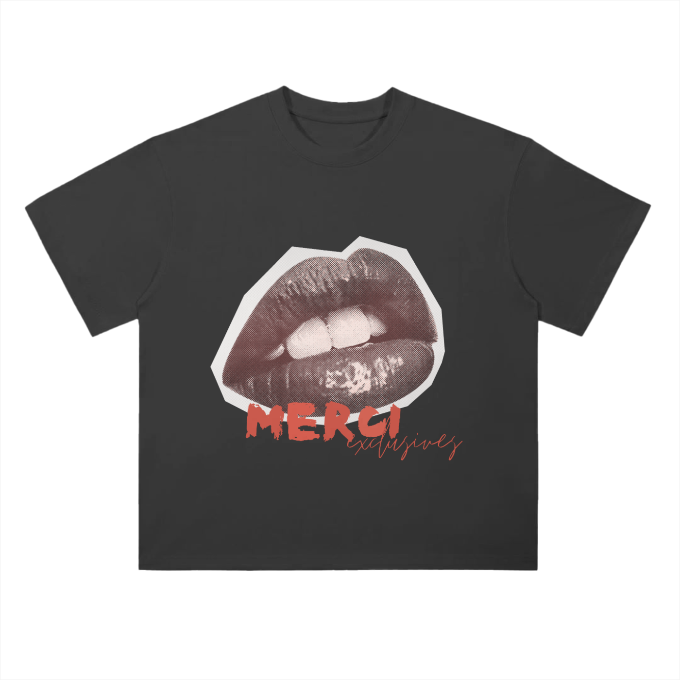 Collage Kiss Drop Shoulder Tee