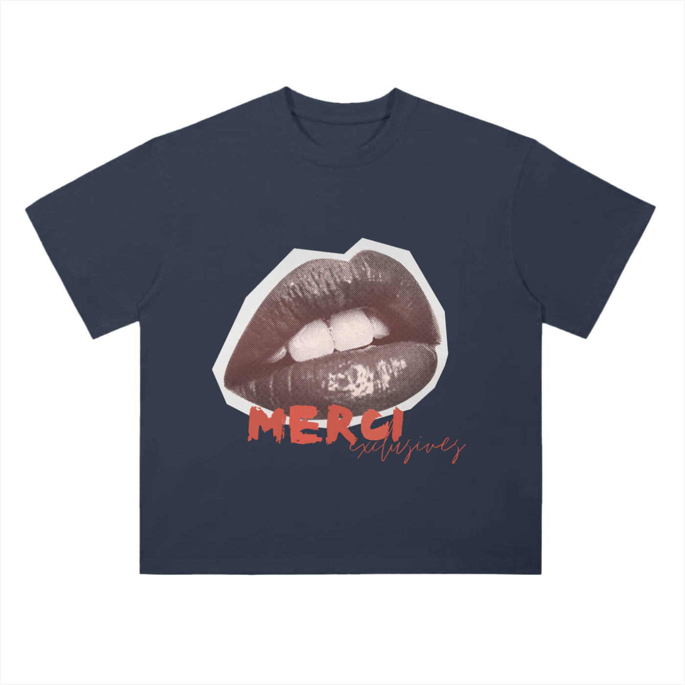 Collage Kiss Drop Shoulder Tee